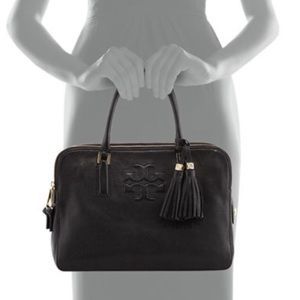 Tory Burch medium sized thea satchel black bag